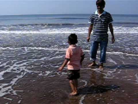 Omkar enjoying at Bhatya Beach