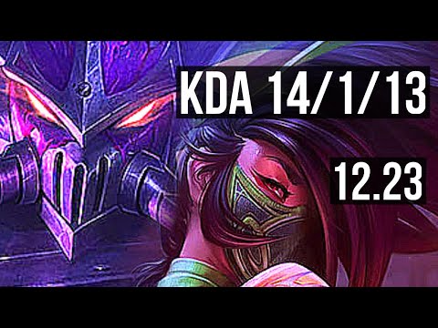 KASSADIN vs AKALI (MID) | 14/1/13, Legendary, 1000+ games, 1.4M mastery | KR Diamond | 12.23