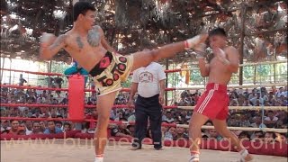 preview picture of video 'Lethwei Burmese Boxing [HD] - Too Too vs. Saw Yan Paing (1) - Superfight 10 near-Knockouts! 02/2015'