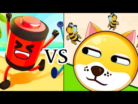 Battery Run VS Dog Bee Rescue Sav The Dog#batteryrungame #ytshorts #androidappyoutubevideo