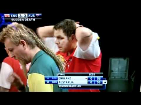 PDC World Cup of Darts 2012 insane final ending! Australia vs England
