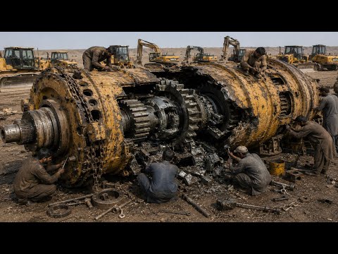 Amazing CAT Dozer Transmission Rebuild | Rusted Broken Gears Restored for $7500