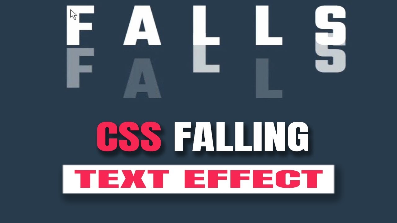 CSS Falling Text Effect - CSS Text Animation