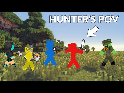 Minecraft Speedrunner VS 4 Hunters (Hunters Perspective)