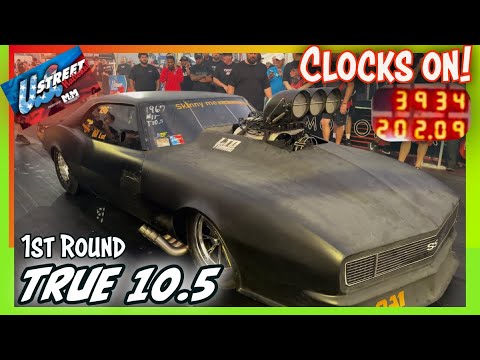 Clocks ON!  /  True 10.5 U.S. Street Nationals / 1st Round / STUPID FAST!!  /  28x10.5 Slicks