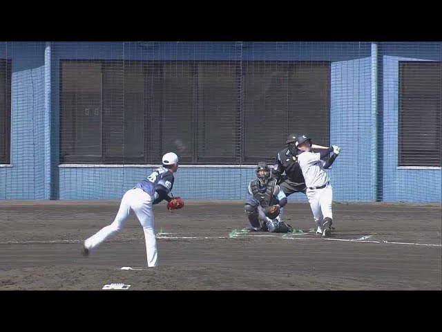 【春季キャンプ紅白戦】同期入団対決制した!! ライオンズ・ブランドンが今年チーム実戦1号となるホームラン!! 2022年2月16日 埼玉西武ライオンズ