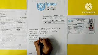 ignou assignment front page कैसे भरे | How to  fill ignou assignment front ?? | BAG ignou front page