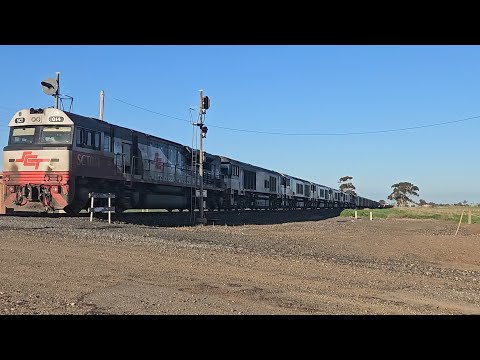 6PM9 SCT up "Dark Ghost" (7x locos, 100P), Penfield to Laverton, 0800, 8/9/25, Dooen VIC 