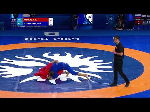 Round 3 Men's GP Gi - 63 kg: A. AMAGAEV (RUS) v. N. KUSHTARBEK U (KGZ)
