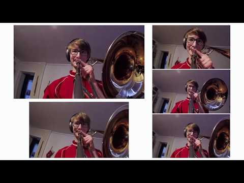 One man Gopro trombone quintet - Deilig er jorden/Fairest Lord Jesus