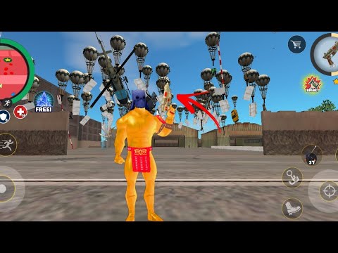 Rope Hero Vice Town (Gold Surfer Man Fight Police Using Balloon Gun) Android Gameplay