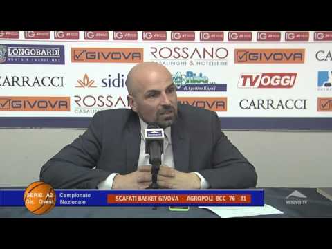 SCAFATI BASKET GIVOVA vs AGROPOLI BCC 76 - 81 SALA STAMPA COACH PATERNOSTER