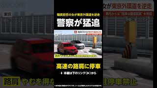 【高速の路肩に停車】警察追跡の女が高速を逆走…職務質問を拒否し突如発進「任意でしょ♪」 東京外環道 【GTA5】 #shorts