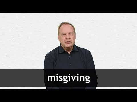 MISGIVING Definition Translations Collins English Dictionary