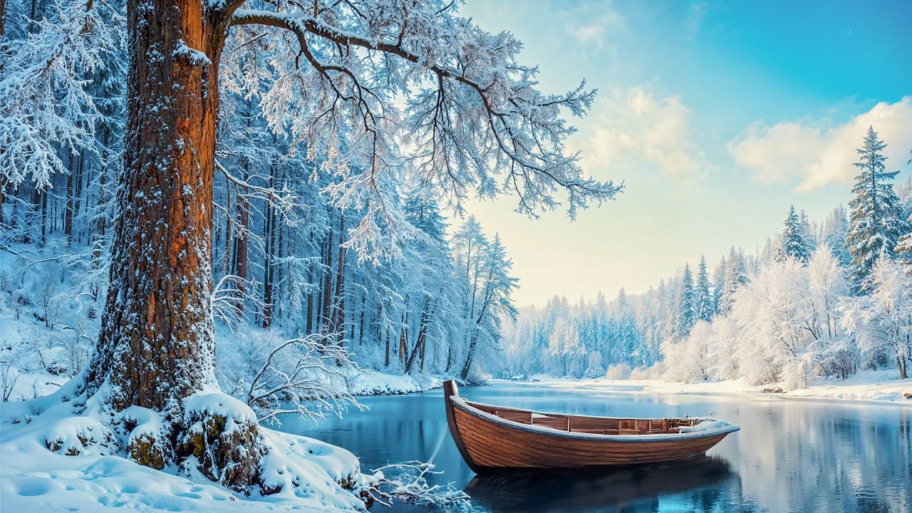 BEAUTIFUL WINTER JANUARY❄️ Snowy Winter with Peaceful Piano Music for Stress Relief, Relax Your Soul