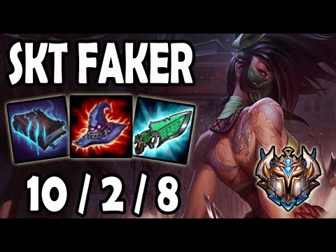 Faker AKALI vs ORIANNA [ MID ] Lol Challenger Korea
