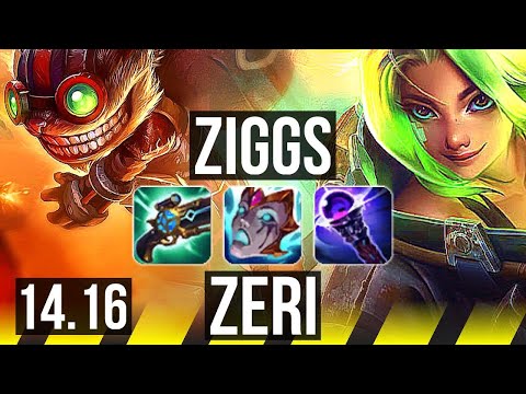 ZIGGS & Rell vs ZERI & Yuumi (ADC) | 8/2/10 | NA Master | 14.16