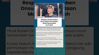 Respons Pihak Ruben Onsu Soal Permintaan Maaf Sarwendah ke Publik, Singgung Perasaan