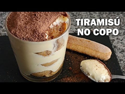 MINI TIRAMISÚ no COPO‼️Receita FÁCIL e DELICIOSA‼️#mascarpone #tiramisu #ReceitasSimples
