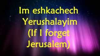 Download lagu Ben Snof - Im Eshkachech Yerushalayim - Lyrics and Translation mp3