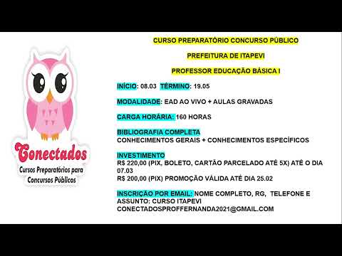 CONCURSO ITAPEVI PROFESSOR CURSO CONECTADOS