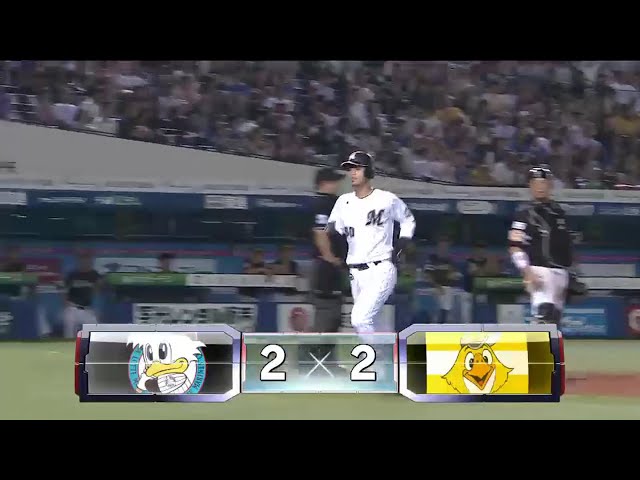 【8回裏】今日も終盤にドラマ!! マリーンズ・清田の押し出し四球で同点!! 2016/9/27 M-H