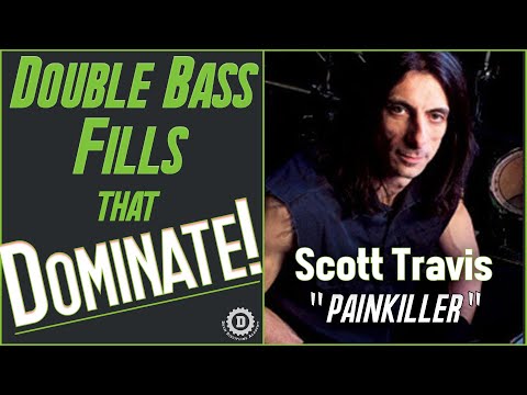 SCOTT TRAVIS "Painkiller" DOUBLE BASS FILLS THAT DOMINATE! Drum Lesson//Drum Discipline Academy