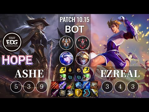 EDG Hope Ashe vs Ezreal Bot - KR Patch 10.15