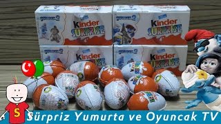 preview picture of video '12 Kinder Surprise Sürpriz Yumurta Açma | Son 12 Şirinler Sürpriz Yumurta'