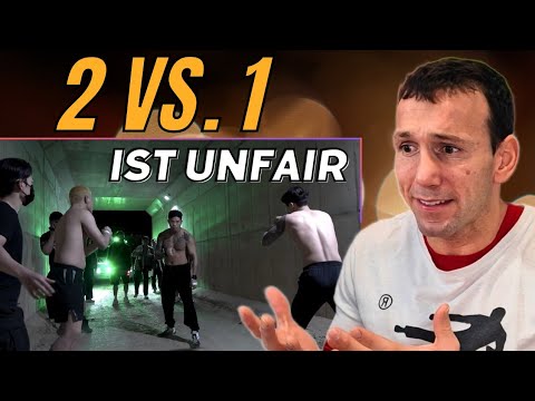 Ehemaliger Weltmeister Eric Gold reagiert auf epischen 2 gegen 1 Bareknuckle MMA Kampf im Tunnel! 😲💥