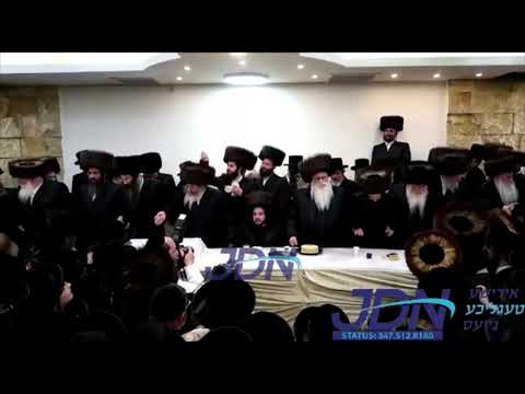 Sanz Rebbe And Chernobil Rebbe At The Gorlitz - Strikov Kaloshitz Wedding - Cheshvan 5782