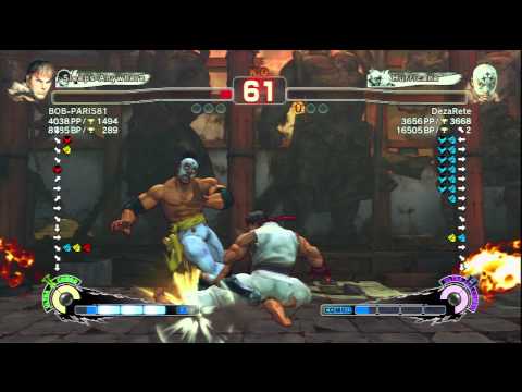 BOB-PARIS81 (Ryu) Vs DezaRete (El Fuerte) SSF4 AE Ranked Matches - PSN