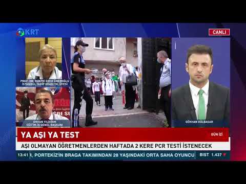  Genel Başkanımız Orhan Yıldırım,  KRT TV`de, Cumhurbaşkanı Erdoğan`ın aşı olmayanlara test şartı getiren, yüz yüze eğitim açıklamasını değerlendirdi. | EĞİTİM İŞ