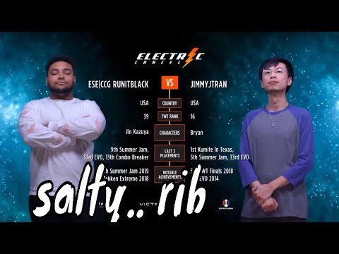 Tekken 7 - Elecric Cancel 2019 Top 8 Runitblack(Jin) VS JImmyjtran (Bryan)