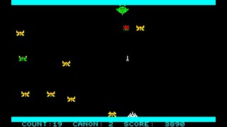 Sharp MZ-2200 Game: Space Bee (1983 Carry Lab)