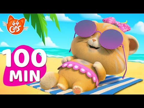 44 Cats: a Pawesome Summer! ☀️ | Full Episodes Marathon [+100 Mins]
