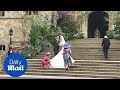 Bridesmaids Arrive At St George's Chapel Followed By Lady Gabriella
