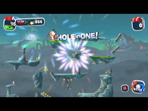 Reverse gravity is op in Worms Crazy Golf