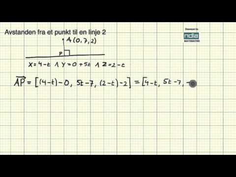 Matematikk R2   Avstanden fra et punkt til en linje 2
