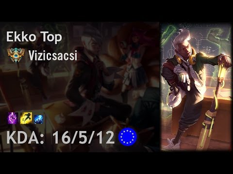 Ekko Top vs Irelia - Vizicsacsi - EUW Challenger Patch 6.22