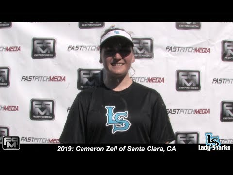 2019 Cameron Zell Outfield Softball Skills Video - San Jose Lady Sharks