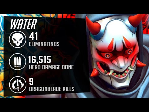 WHAT 3000+ HOURS OF GENJI LOOKS LIKE - WATER! 41 ELIMS! [ OVERWATCH 2 TOP 500 ]