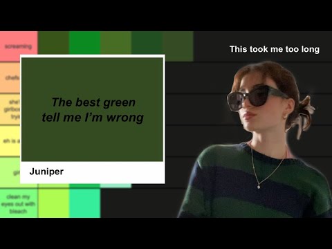 ranking different shades of green because i have nothing better to do (+SOJOS eyewear)