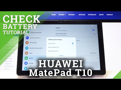 How to Show Battery Percentage in HUAWEI MatePad T10 – Battery Settings