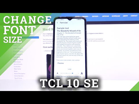 TCL 10 SE – Open  Display Customizations & Set-Up new Font Size