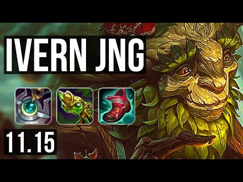 IVERN vs KINDRED (JUNGLE) | 4/1/21, 3.3M mastery, 1000+ games, Rank 12 Ivern | KR Master | v11.15