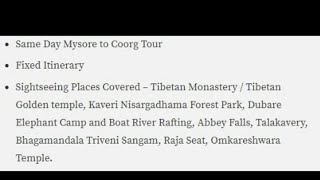 Mysore/ Coorg - One day trip plan - Things to Do in Coorg