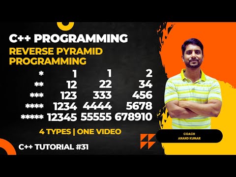 Reverse Pyramid Program in C | C Programming | In Hindi