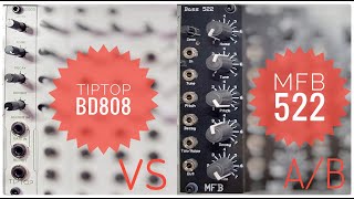 Video thumbnail for TipTop BD808 vs MFB Bass 522 (A/B Comparison, Sound Demo, No Talking) by Tony deKaro