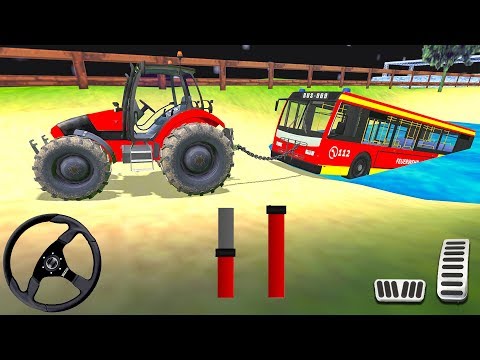 Offroad Towing Chained Tractor Bus 2019 - Tow Truck Rescue Simulator - Android Gameplay